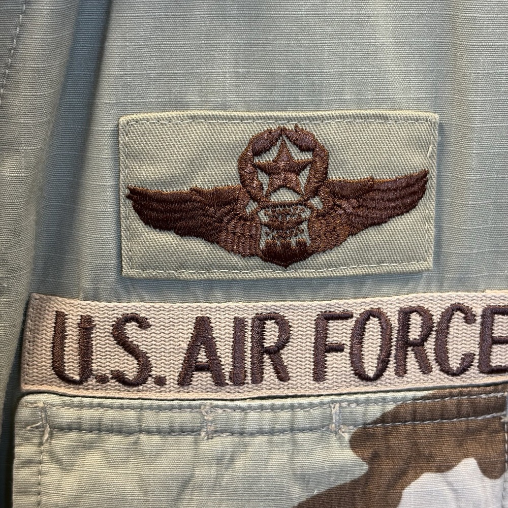Vintage USAF USCENTAF DCU Large Regular Desert Camo Combat Coat Patches - Picture 10 of 12